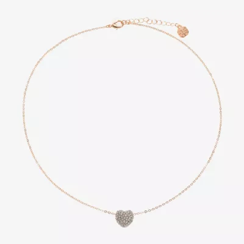 Monet Jewelry Timeless Heart Womens 18 Inch Pendant Necklace