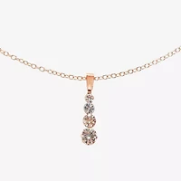 Monet Jewelry Timeless Rosegold Tone Womens 15 Inch Pendant Necklace