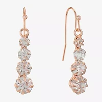 Monet Jewelry Timeless Rose Gold Womens Drop Earrings