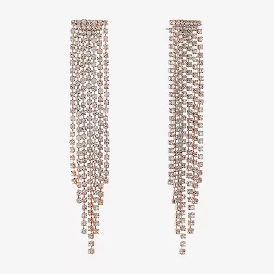 Monet Jewelry Timeless Rosegold Tone Chandelier Womens Hypoallergenic Drop Earrings