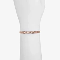 Monet Jewelry Timeless Rosegold Tone Womens Stretch Bracelet