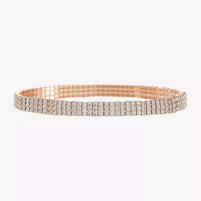 Monet Jewelry Timeless Rosegold Tone Womens Stretch Bracelet