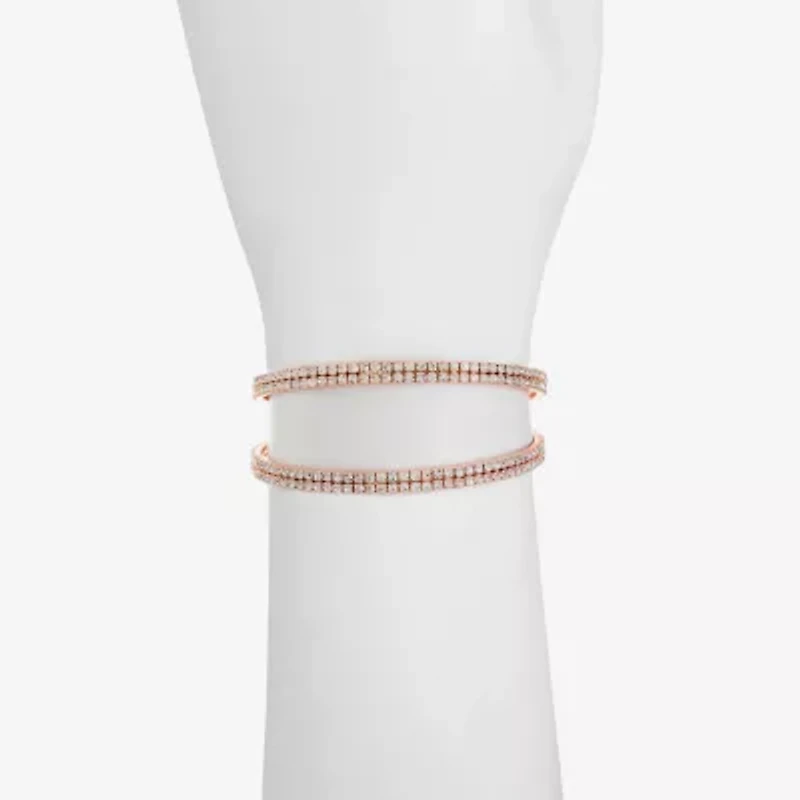 Monet Jewelry Timeless Rosegold Tone Womens Cuff Bracelet