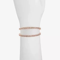 Monet Jewelry Timeless Rosegold Tone Womens Cuff Bracelet