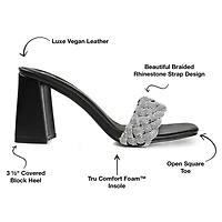 Journee Collection Sashaa Womens Open Toe Block Heel Pumps