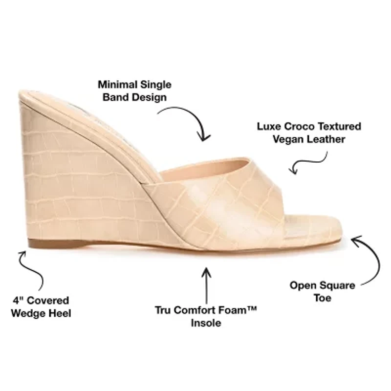 Journee Collection Vivvy Womens Open Toe Wedge Heel Pumps