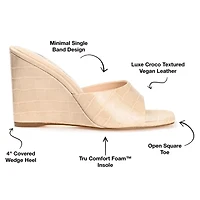 Journee Collection Vivvy Womens Open Toe Wedge Heel Pumps