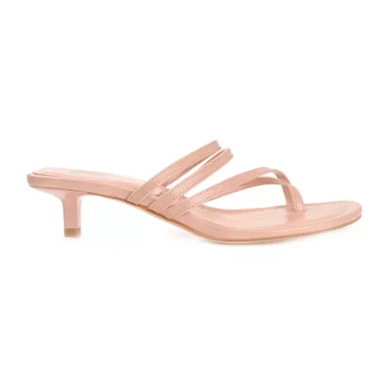 Journee Collection Lettie Womens Open Toe Kitten Heel Pumps