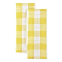Cooks Check Dual Purpose 2-pc Kitchen Towel Set