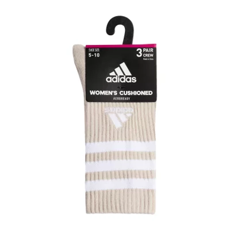 adidas Cushion Womens 3 Pair Crew Socks