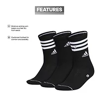 adidas Cushion Womens 3 Pair Crew Socks