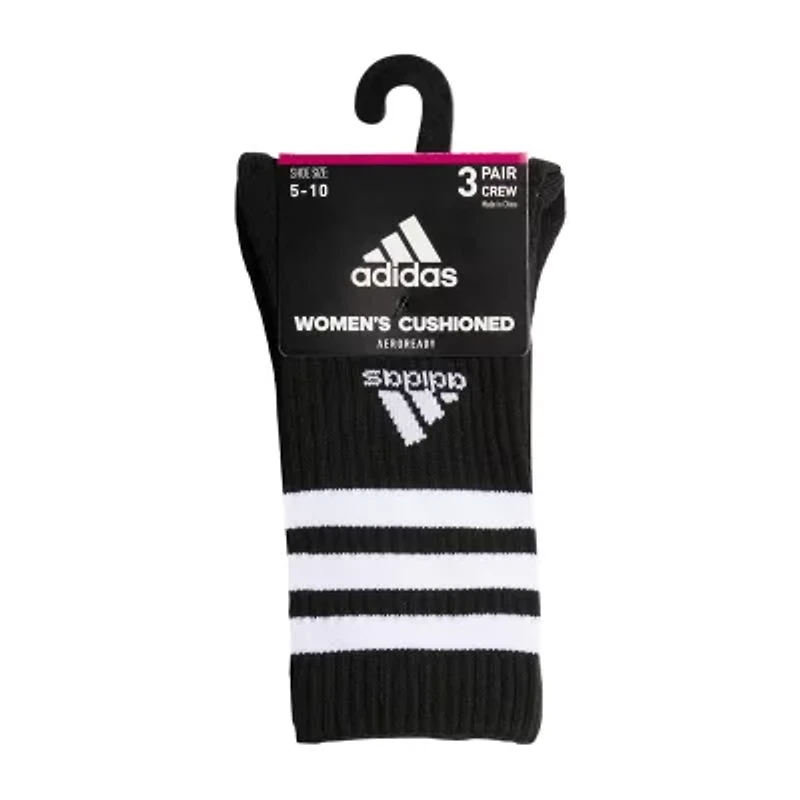 adidas Cushion Womens 3 Pair Crew Socks