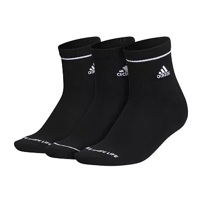 adidas Cushion Sport Womens Multi-Pack 3 Pair Quarter Ankle Socks