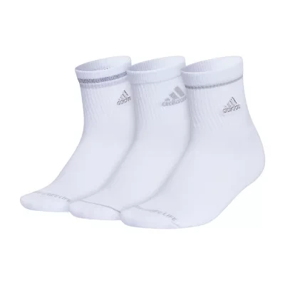 adidas Cushion Sport Womens Multi-Pack 3 Pair Quarter Ankle Socks