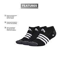 adidas Cushion Mens 3 Pair No Show Socks