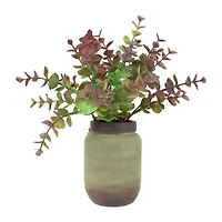 Northlight 2-Toned Eucalyptus Leaves In Pot Artificial Plant