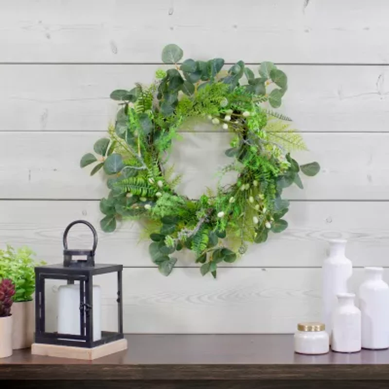 Northlight 21in Eucalyptus Foliage Wreath
