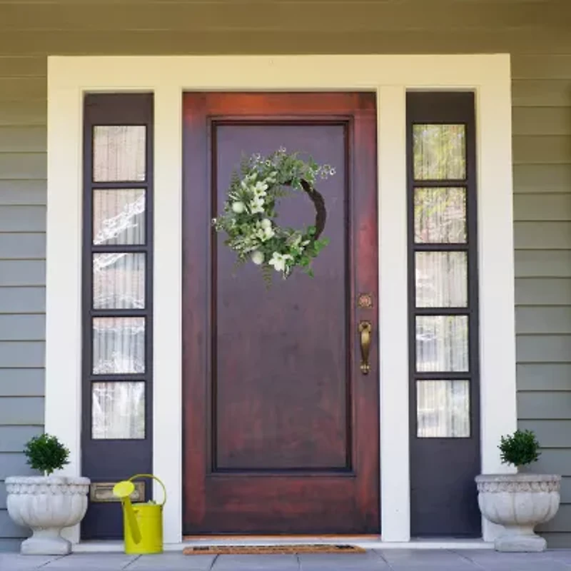Northlight 24in Hellebores And Ivy Floral Wreath