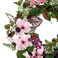 Northlight 24in Succulent And Fern Floral Wreath