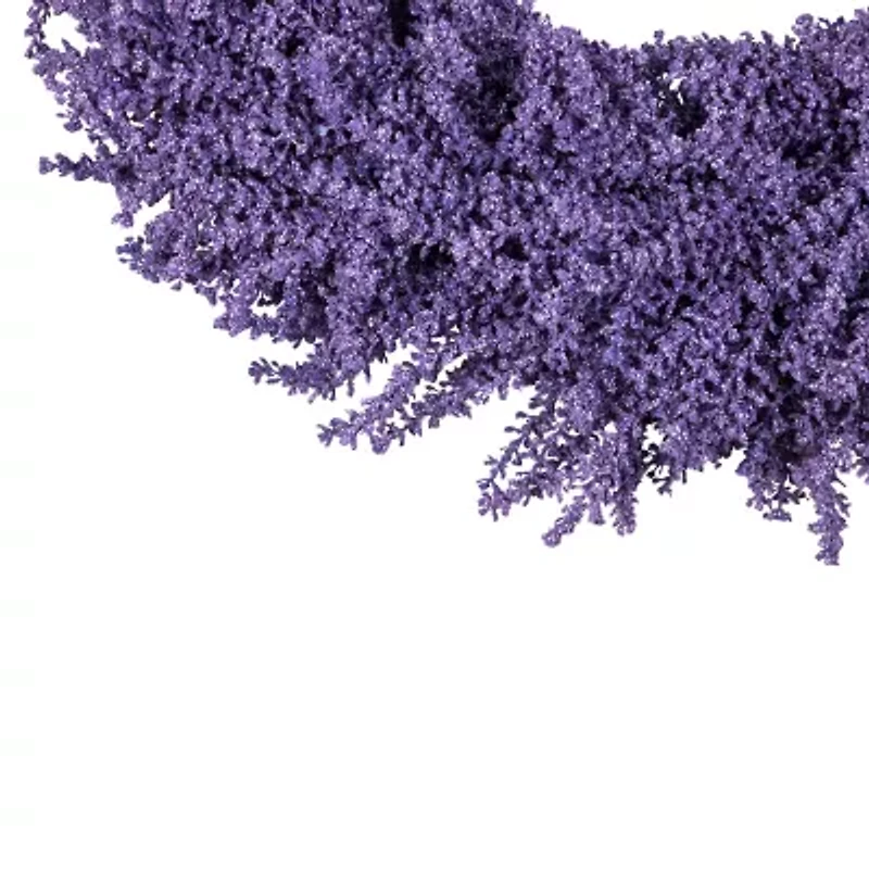 Northlight 28in Lavender Floral Unlit Wreath
