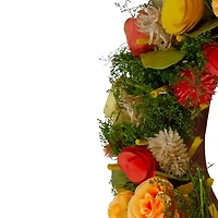 Northlight 12in Floral Moss And Twigs Spring Wreath