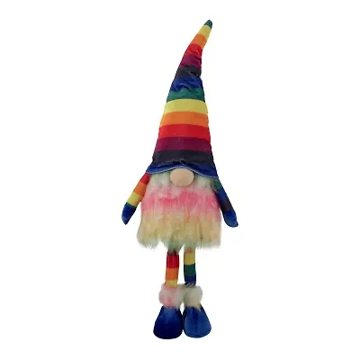 Northlight 20.5in Bright Rainbow Striped Gnome