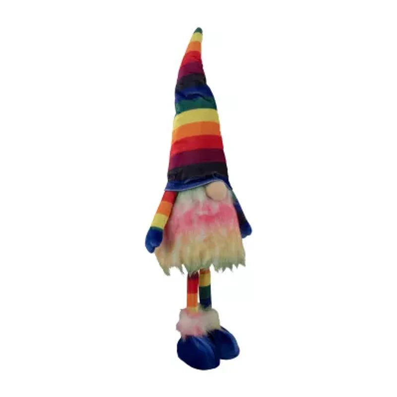 Northlight 20.5in Bright Rainbow Striped Gnome