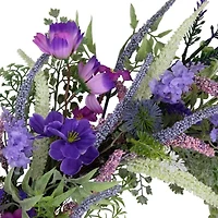 Northlight 24in Mixed Wildflowers And Magnolias Wreath
