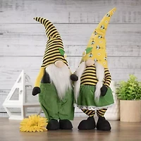 Northlight 19.25in Girl Bumblebee Daisy Hat Gnome