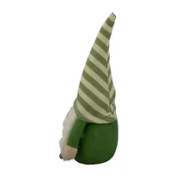 Northlight 9.25in Green Striped Hat Girl Gnome
