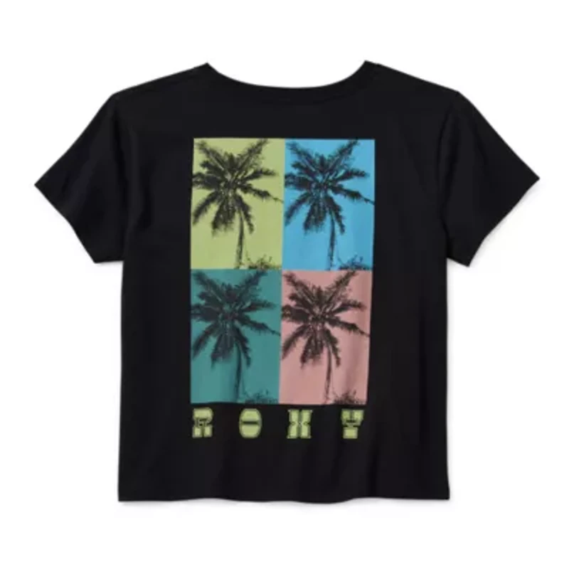 Roxy Big Kid Girls Crew Neck Short Sleeve Regular Fit Graphic T-Shirt