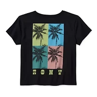 Roxy Big Kid Girls Crew Neck Short Sleeve Regular Fit Graphic T-Shirt
