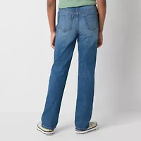 Thereabouts Little & Big Kid Girls Adjustable Waist Stretch Fabric Superflex Mid Rise Straight Leg Jean