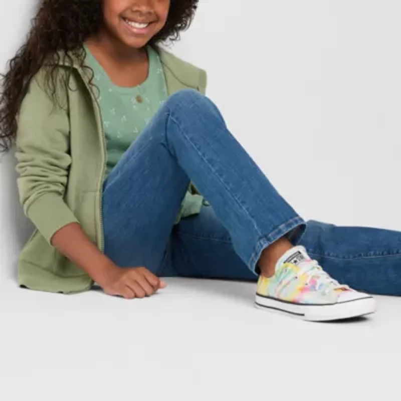 Thereabouts Little & Big Kid Girls Adjustable Waist Stretch Fabric Superflex Mid Rise Straight Leg Jean