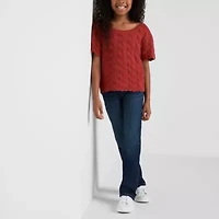 Thereabouts Little & Big Kid Girls Adjustable Waist Stretch Fabric Superflex Mid Rise Straight Leg Jean