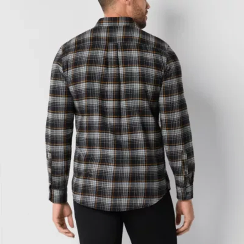 St. John's Bay Mens Long Sleeve Classic Fit Flannel Shirt