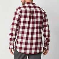 St. John's Bay Mens Long Sleeve Classic Fit Flannel Shirt
