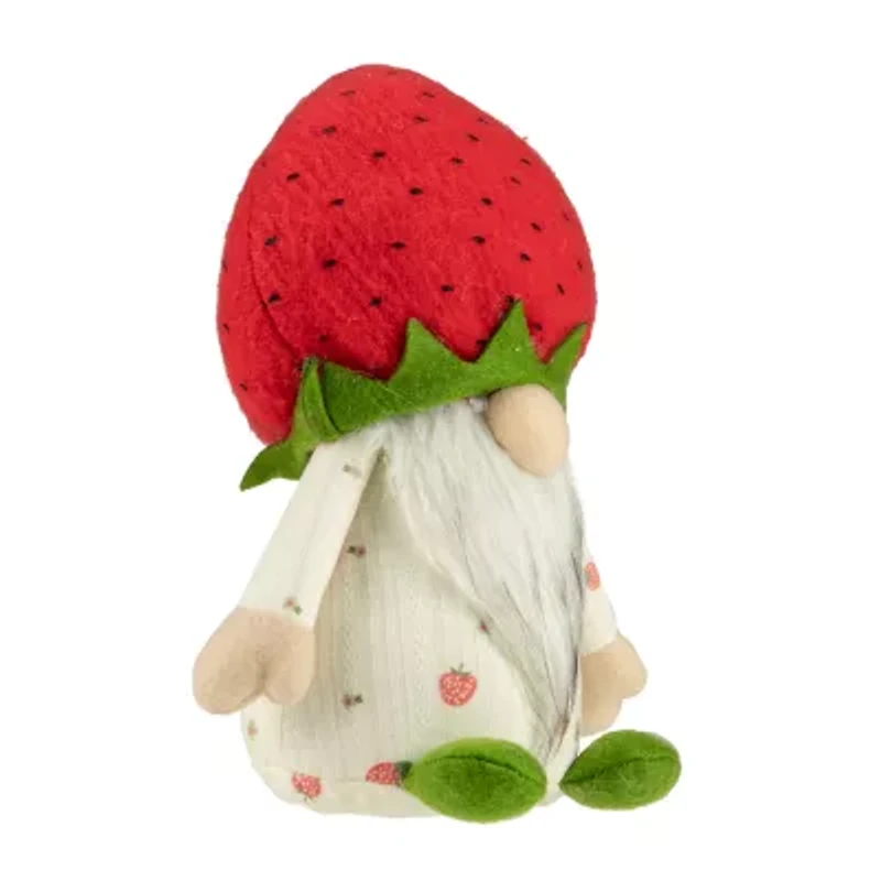 Northlight 9.5in Green And Red Boy Strawberry With Gnome