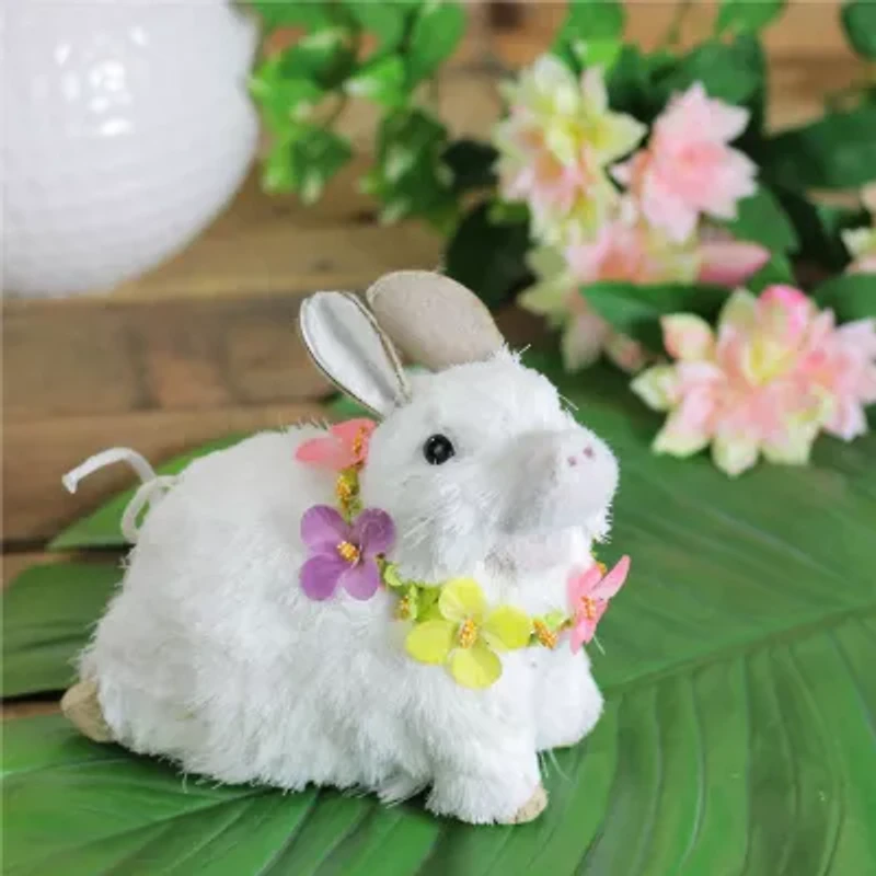 Northlight 6.5in Sisal Piglet With Lei Gnome