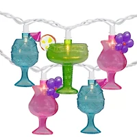 Northlight 10ct Mixed Drink Patio String Lights