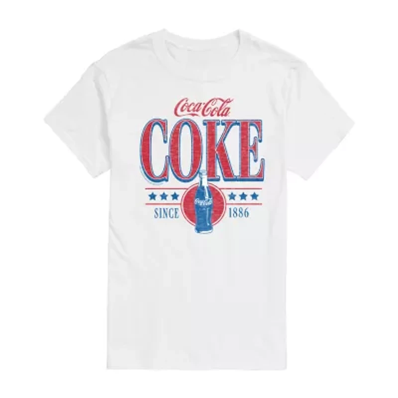 Coca Cola Tee Womens Crew Neck Short Sleeve Regular Fit Juniors Graphic T-Shirt