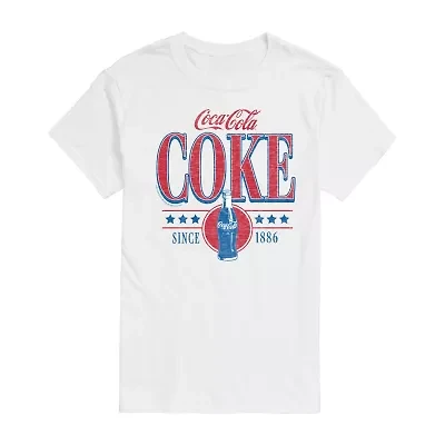 Coca Cola Tee Womens Crew Neck Short Sleeve Regular Fit Juniors Graphic T-Shirt
