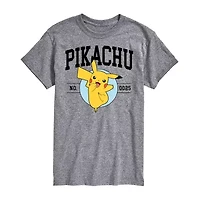 Womens Juniors Crew Neck Short Sleeve Regular Fit Pokeman Graphic T-Shirt