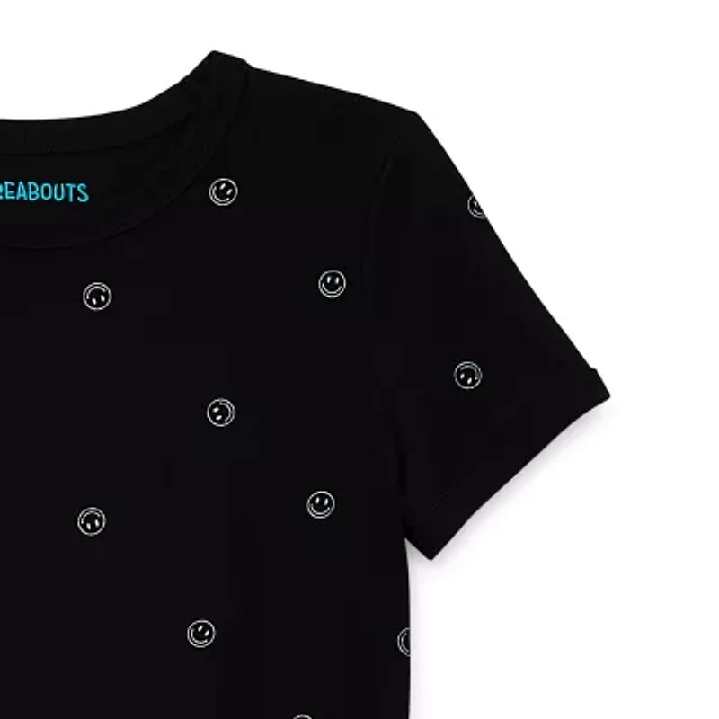 Thereabouts Little & Big Kid Girls Crew Neck Short Sleeve Regular Fit Graphic T-Shirt