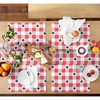 Martha Stewart Americana Star Gingham Plaid 4-pc. Placemat
