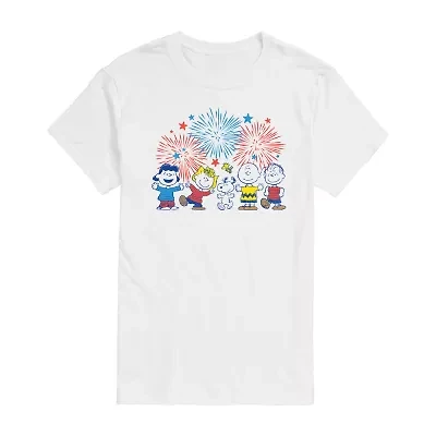 Juniors Womens Crew Neck Short Sleeve Snoopy Graphic T-Shirt