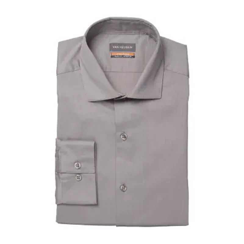 Van Heusen Big and Tall Stain Shield Mens Regular Fit Stretch Fabric Long Sleeve Dress Shirt