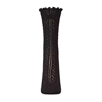 MeMoi Pointelle Womens 1 Pair Crew Socks