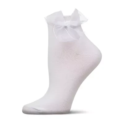 MeMoi Tulle Bow Womens 1 Pair Quarter Ankle Socks