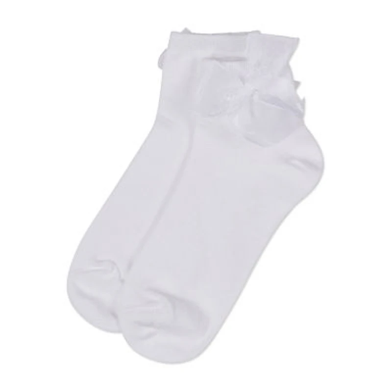 MeMoi Tulle Bow Womens 1 Pair Quarter Ankle Socks